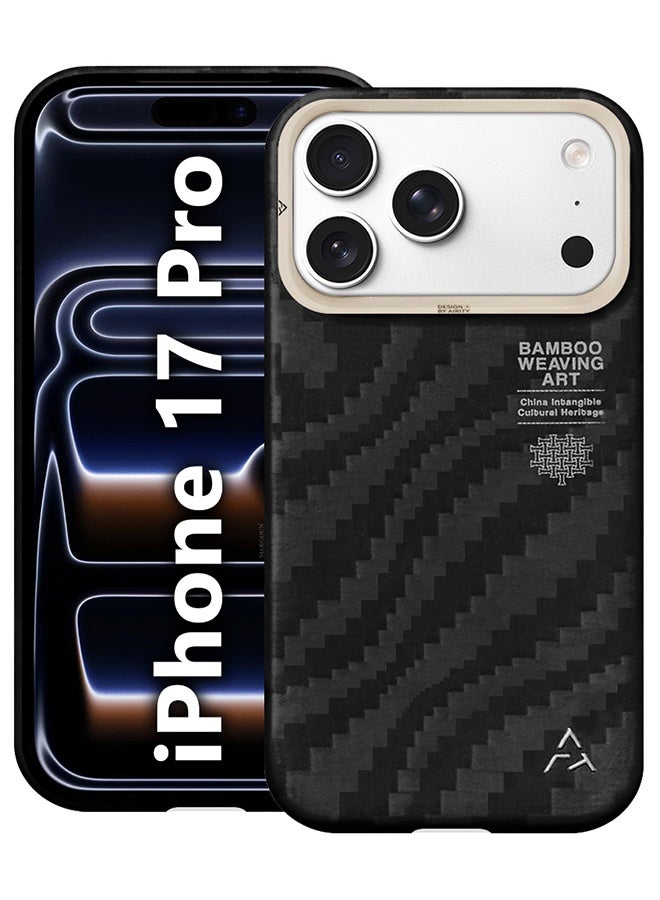 AIRITY Bamboo Fiber Protective Case for iPhone 17 Pro – Ultra Durable, Lightweight & Premium Design Black - Image 1